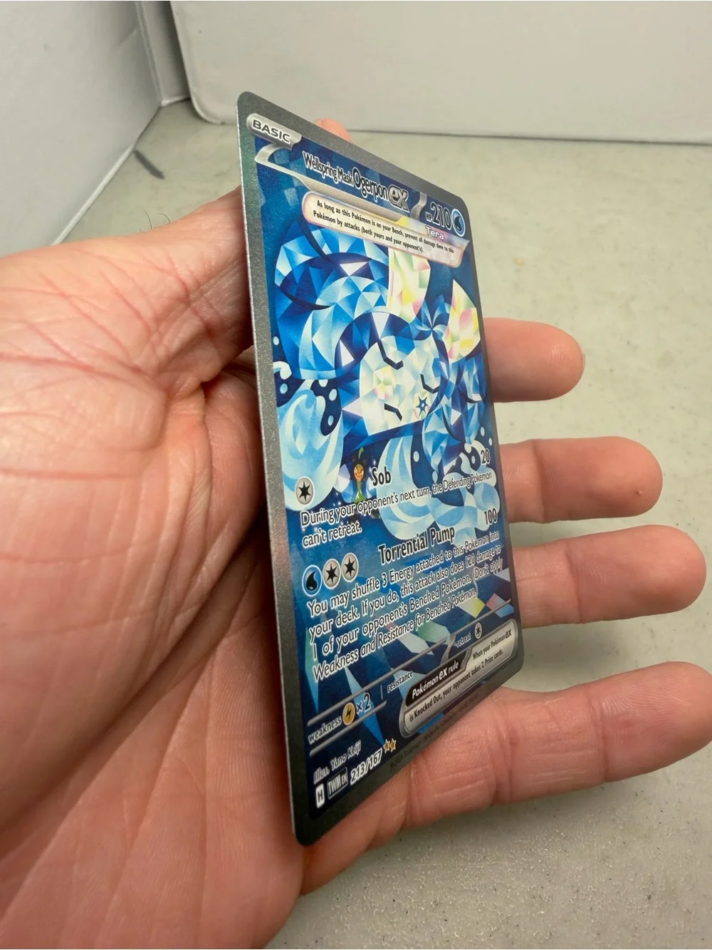 Wellspring Mask Ogerpon EX Pokemon 213/167 Special Illustration Rare NM